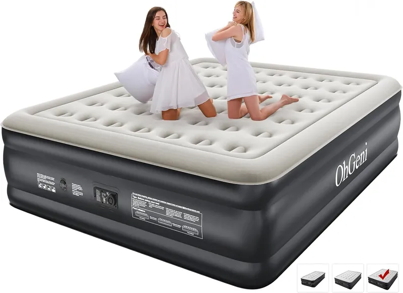 OhGeni Cal King Air Mattress with Built-in Pump