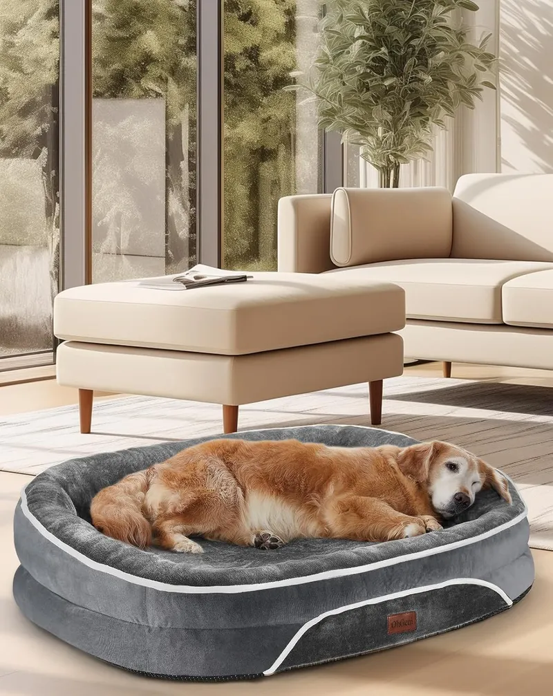 OhGeni Orthopedic Dog Bed Couch for Large Sized Pets