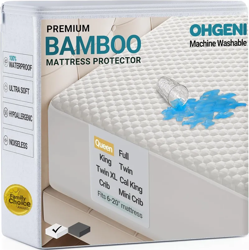 Ohgeni 100% Waterproof Mattress Protector